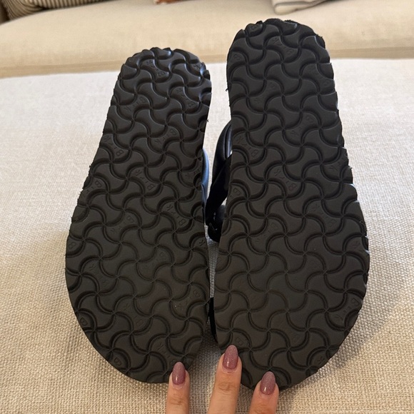 Women’s Papillio by Birkenstock Theda Black Platform Wedge Sandals - Picture 5 of 14